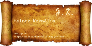 Heintz Kornélia névjegykártya